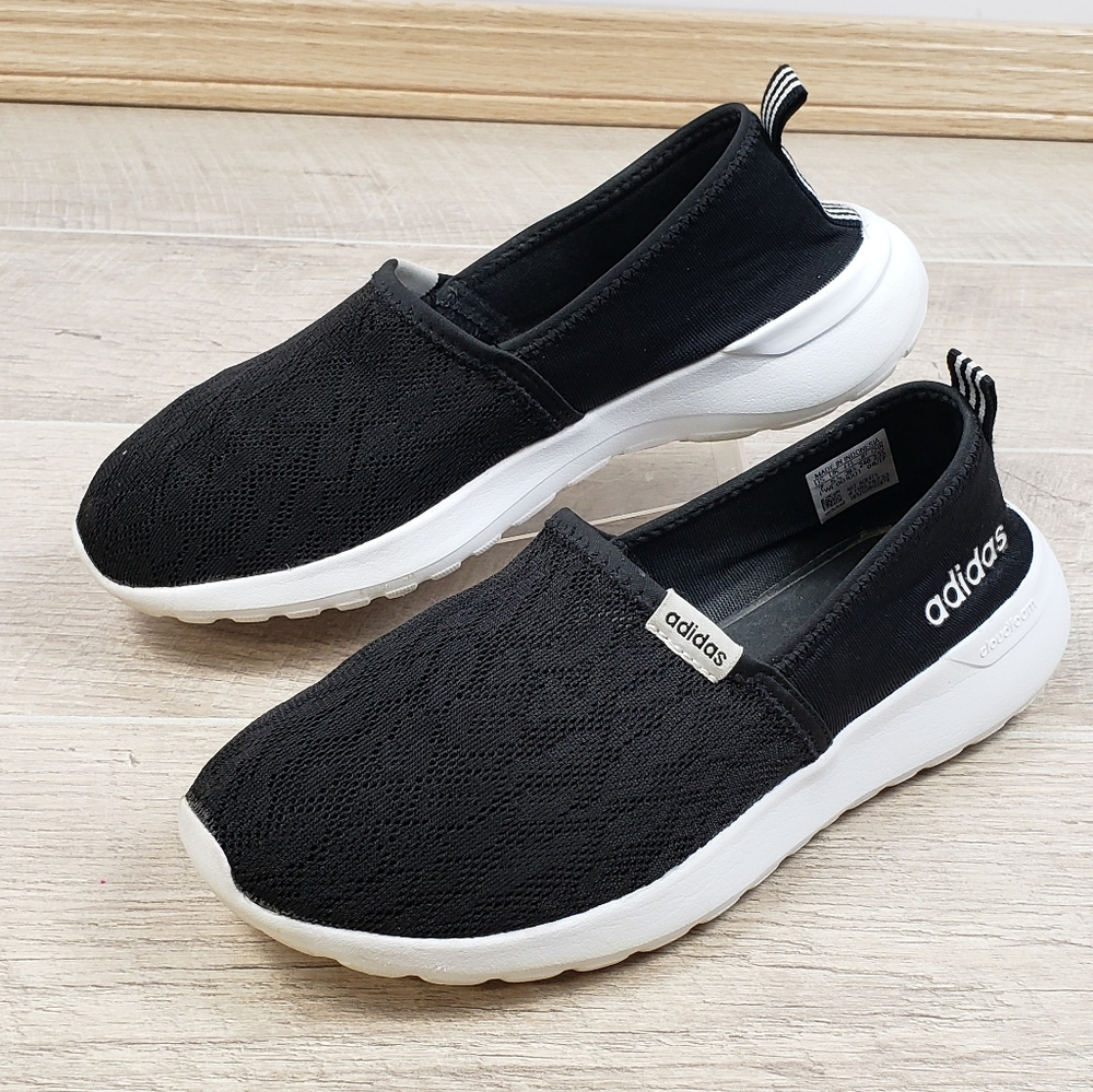 Adidas Womens 7 Cloudfoam Lite Racer Slip On Shoes